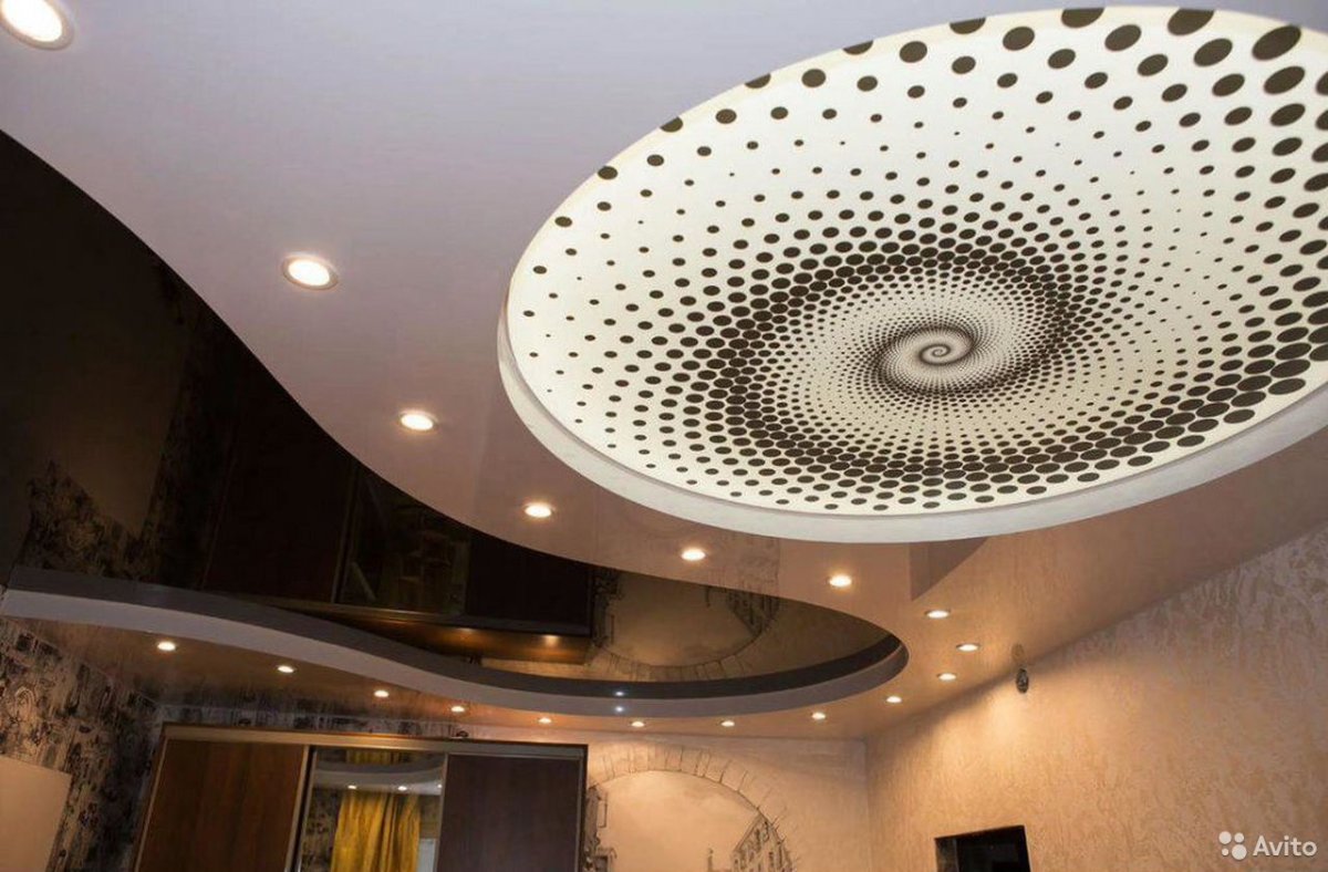 Натяжной потолок круг