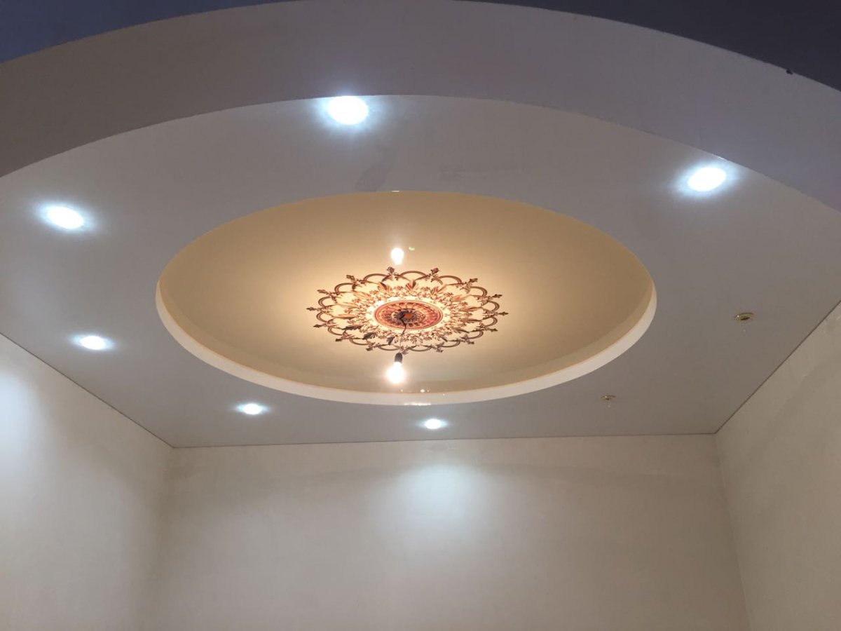 Двухуровневый круглый потолок