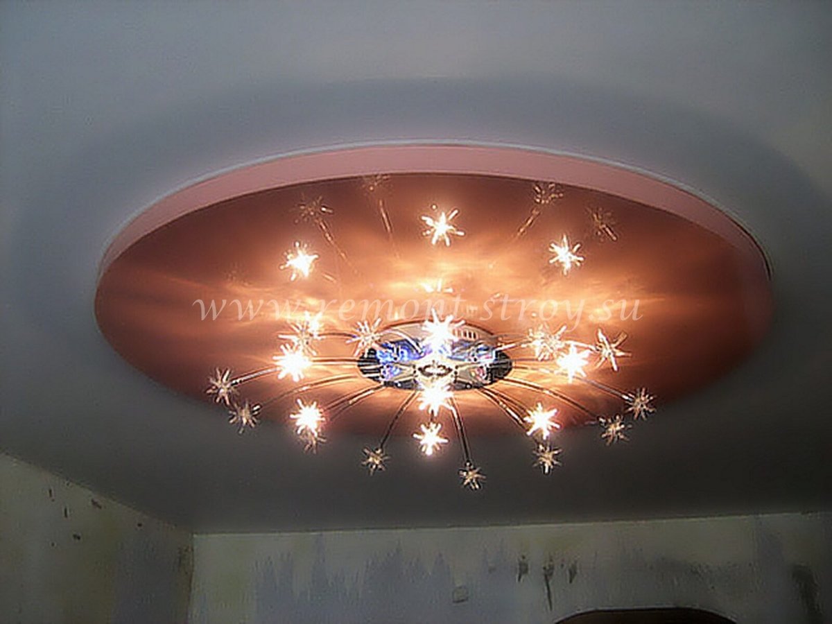 Круглый потолок с подсветкой
