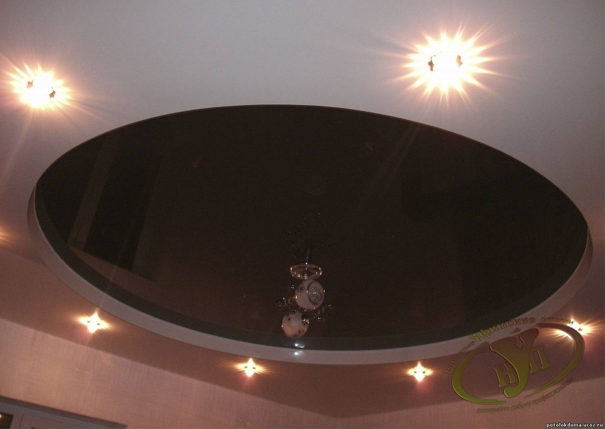 Двухъярусные круглые потолки