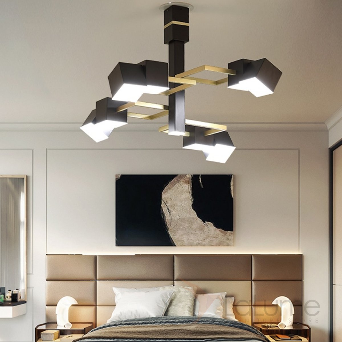 Потолочная люстра в стиле лофт 70106/6 черный