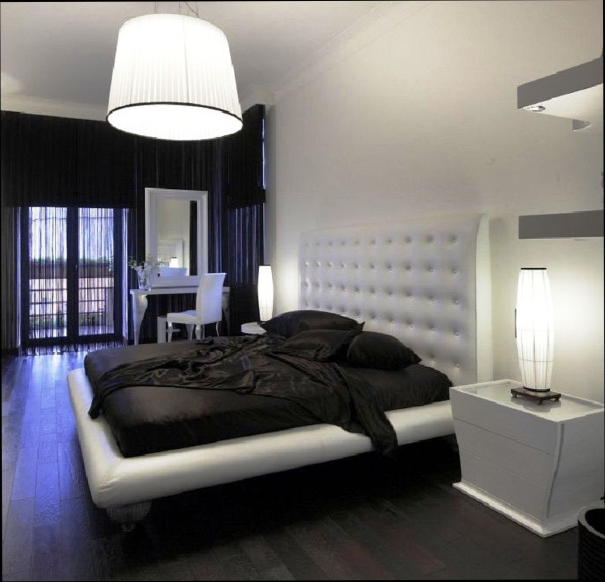 Спальня в черно золотом цвете