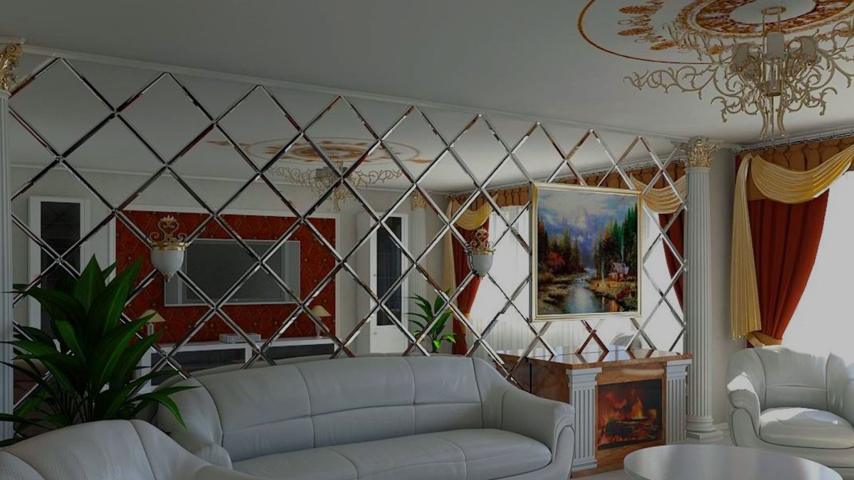 Зеркальное панно арт деко