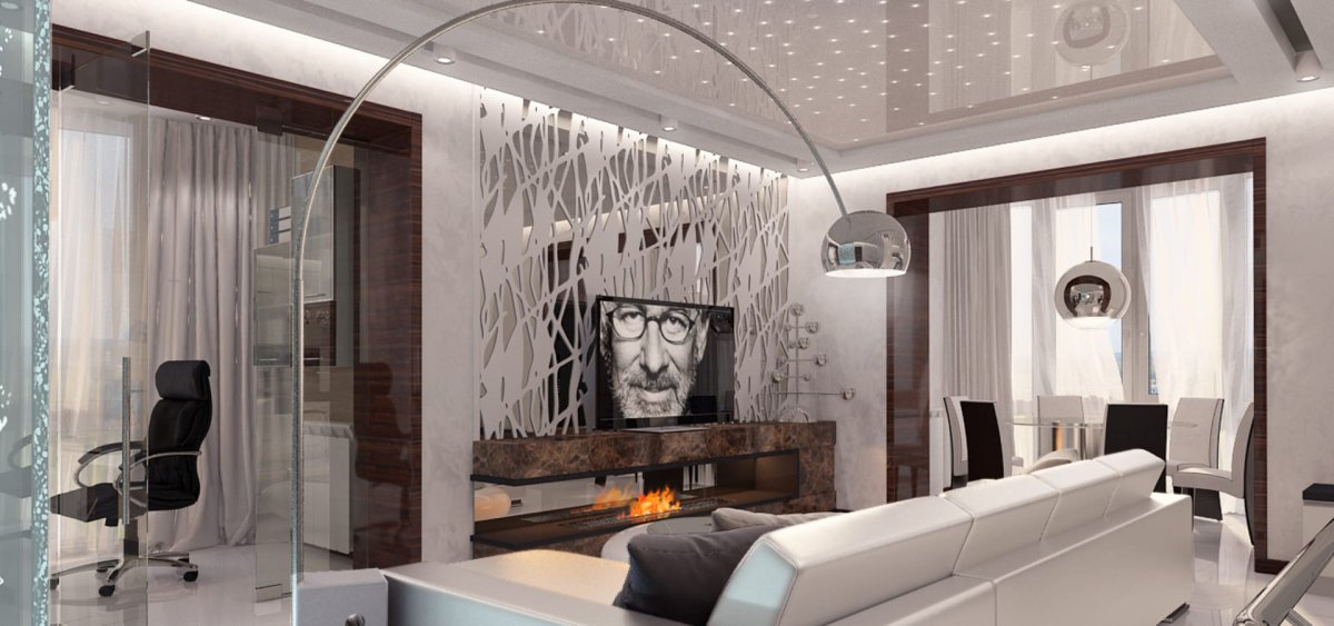 Интерьер в стиле арт деко в светлых тонах