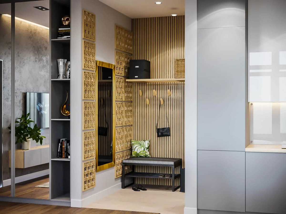 Шкаф в прихожую с зеркалом