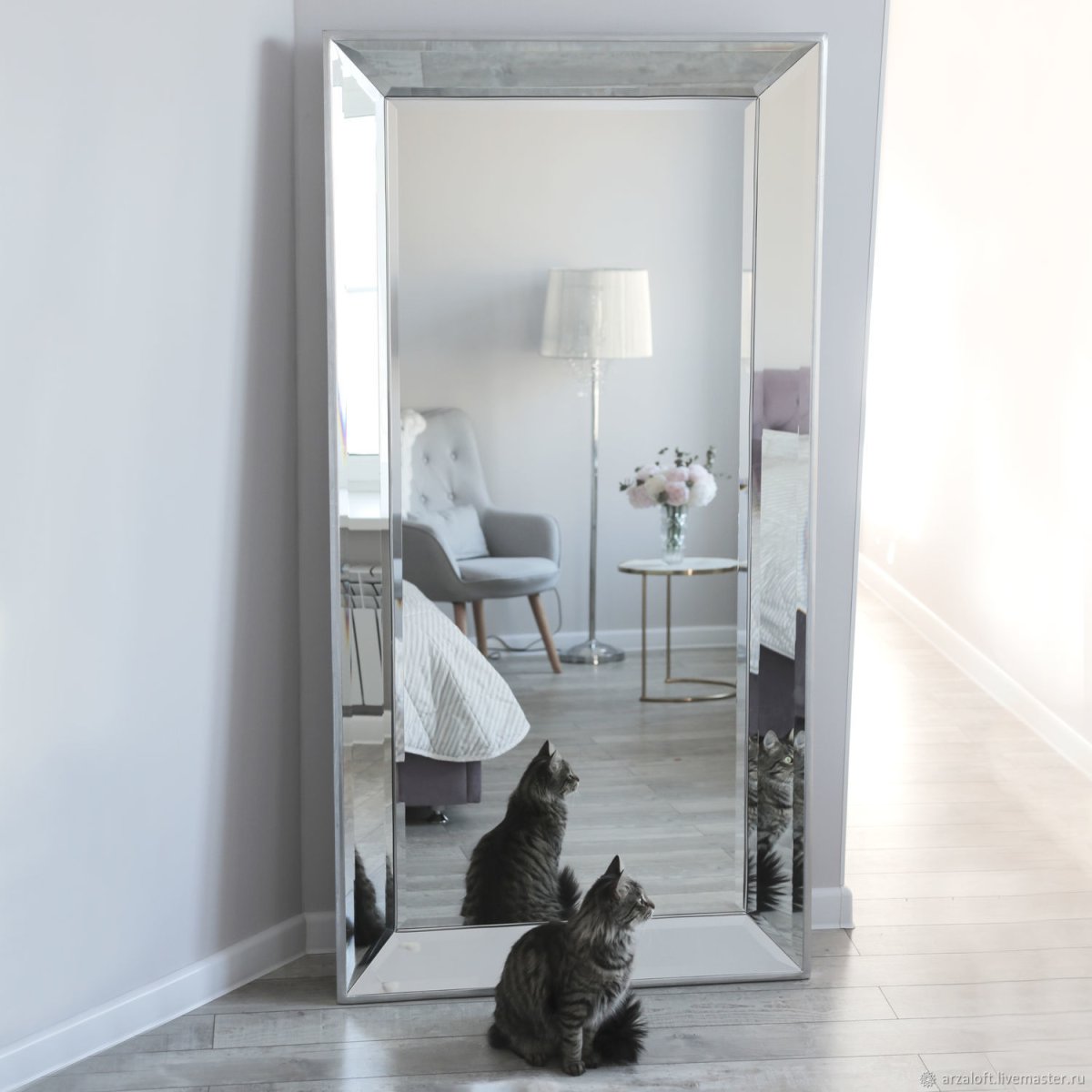 Аристо шкаф зеркальный графит