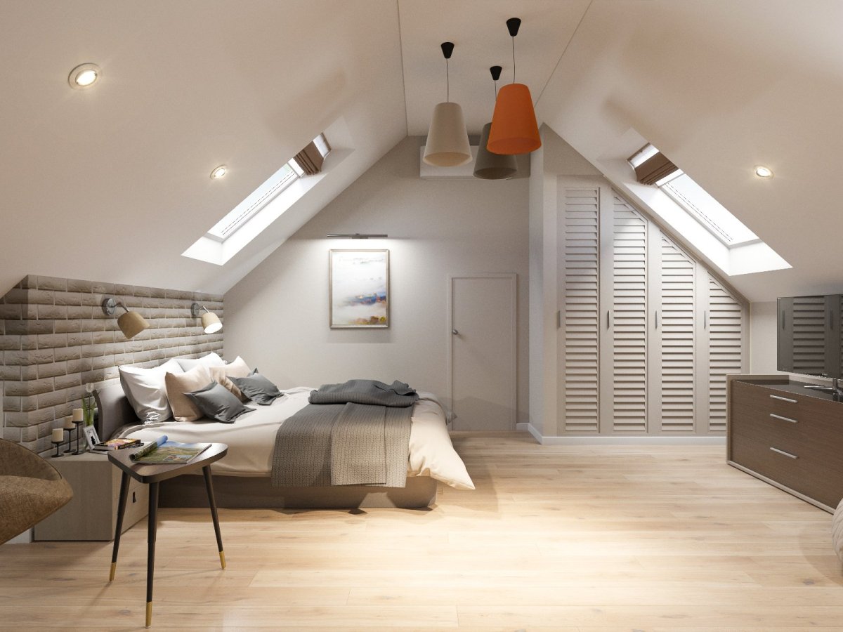 Спальня на мансарде
