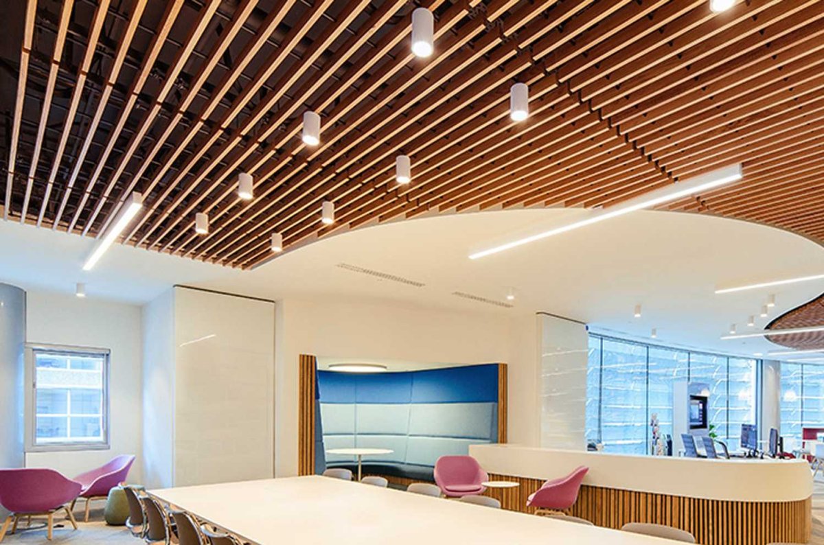 Подвесной реечный потолок Албес