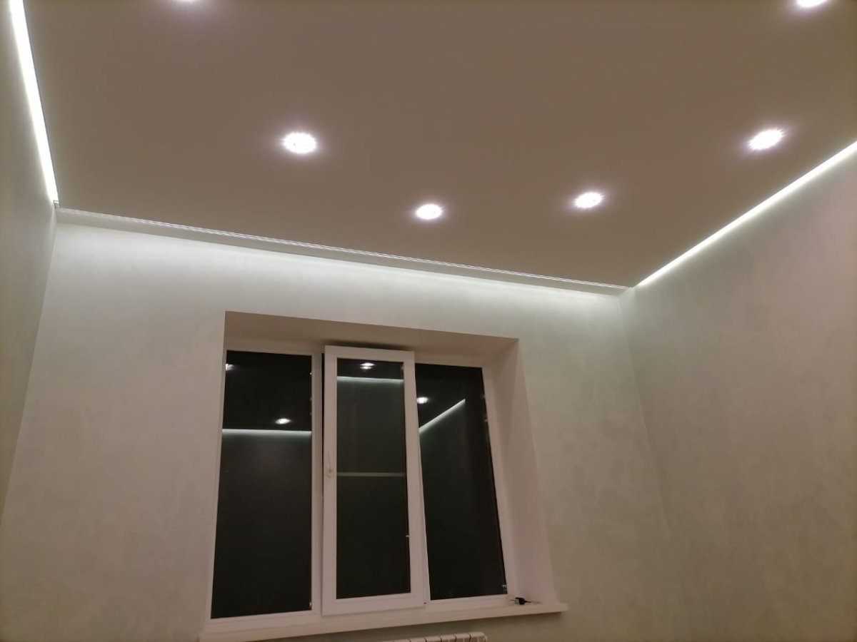 2х уровневый натяжной потолок