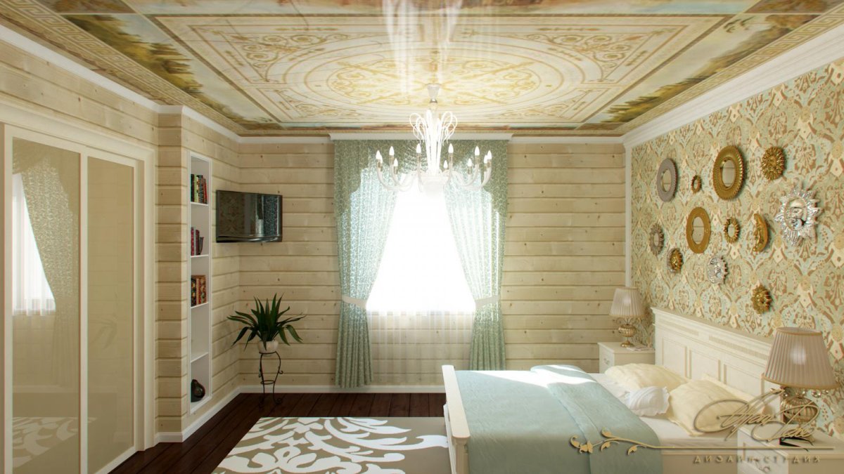 Wallstyl плинтус потолочный в интерьере