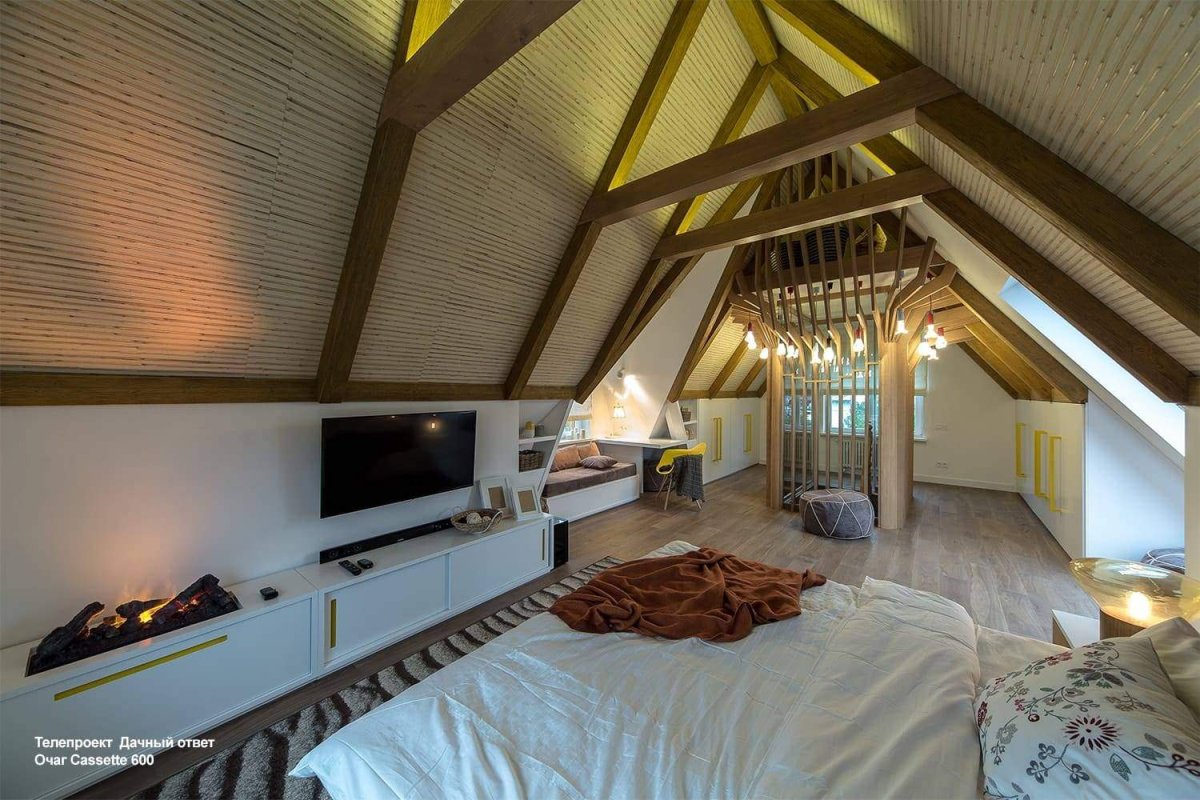 Двускатная крыша с чердаком