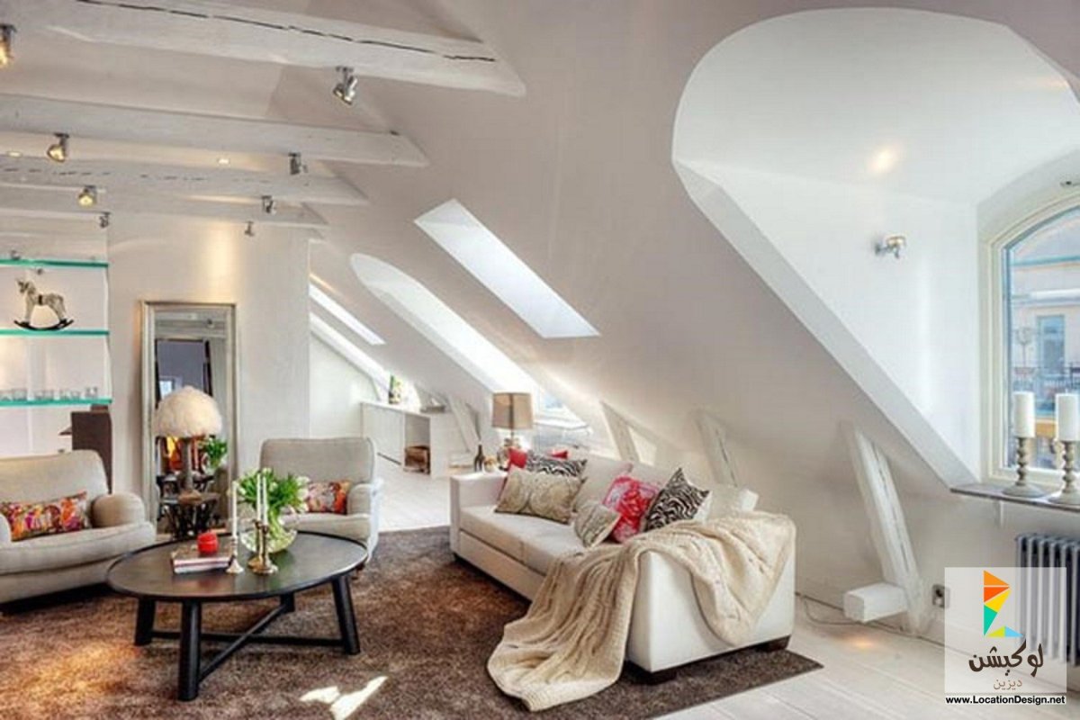 Освещение на скошенном потолке