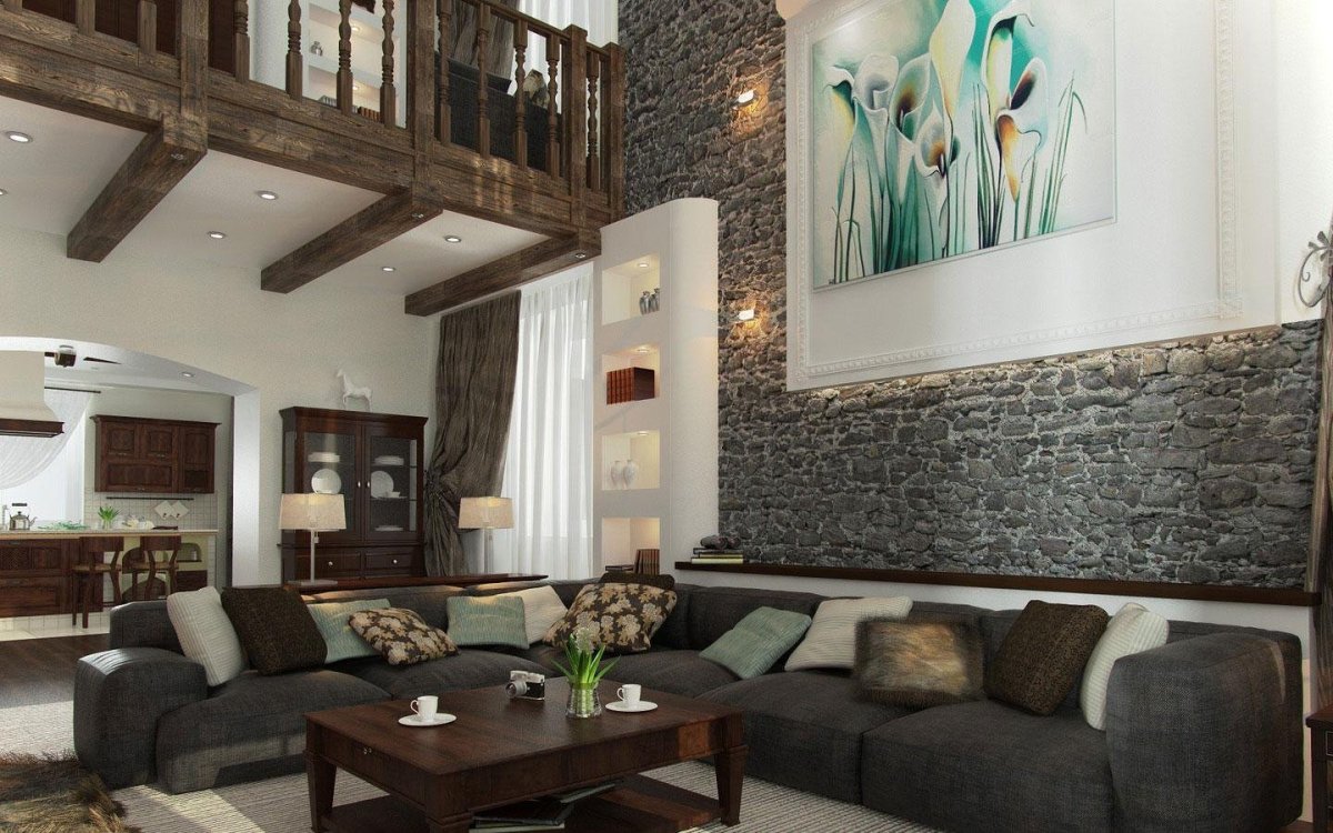 Освещение в доме с высокими потолками