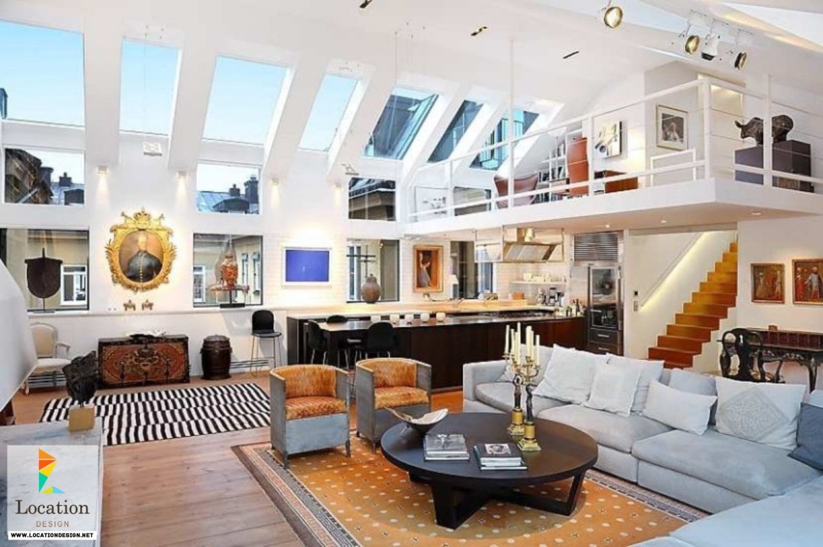 Загородный дом с высокими потолками