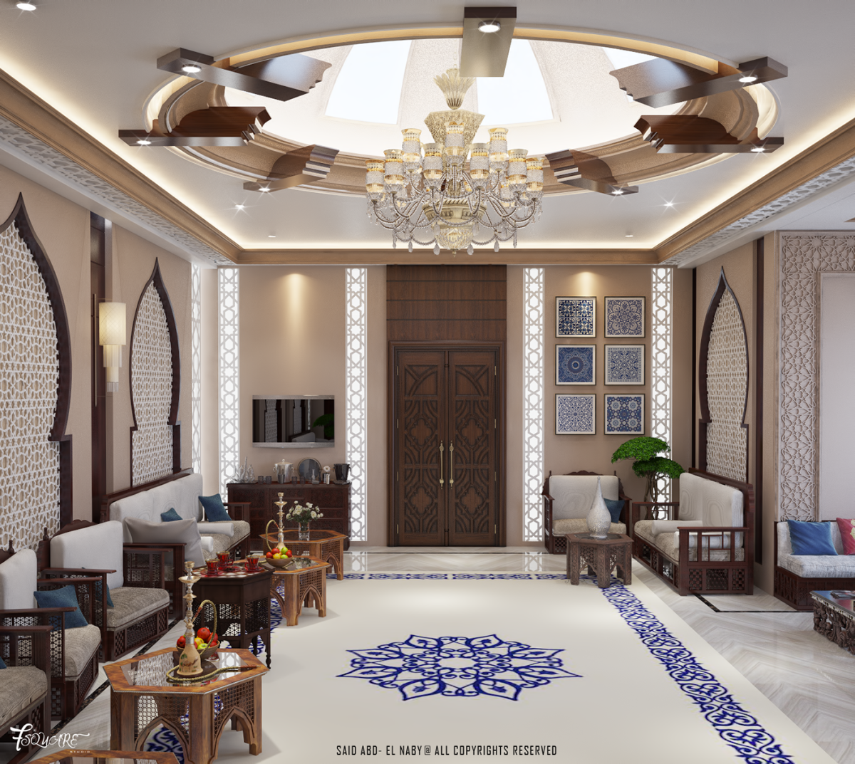 Кессонированные потолки в марокканском стиле