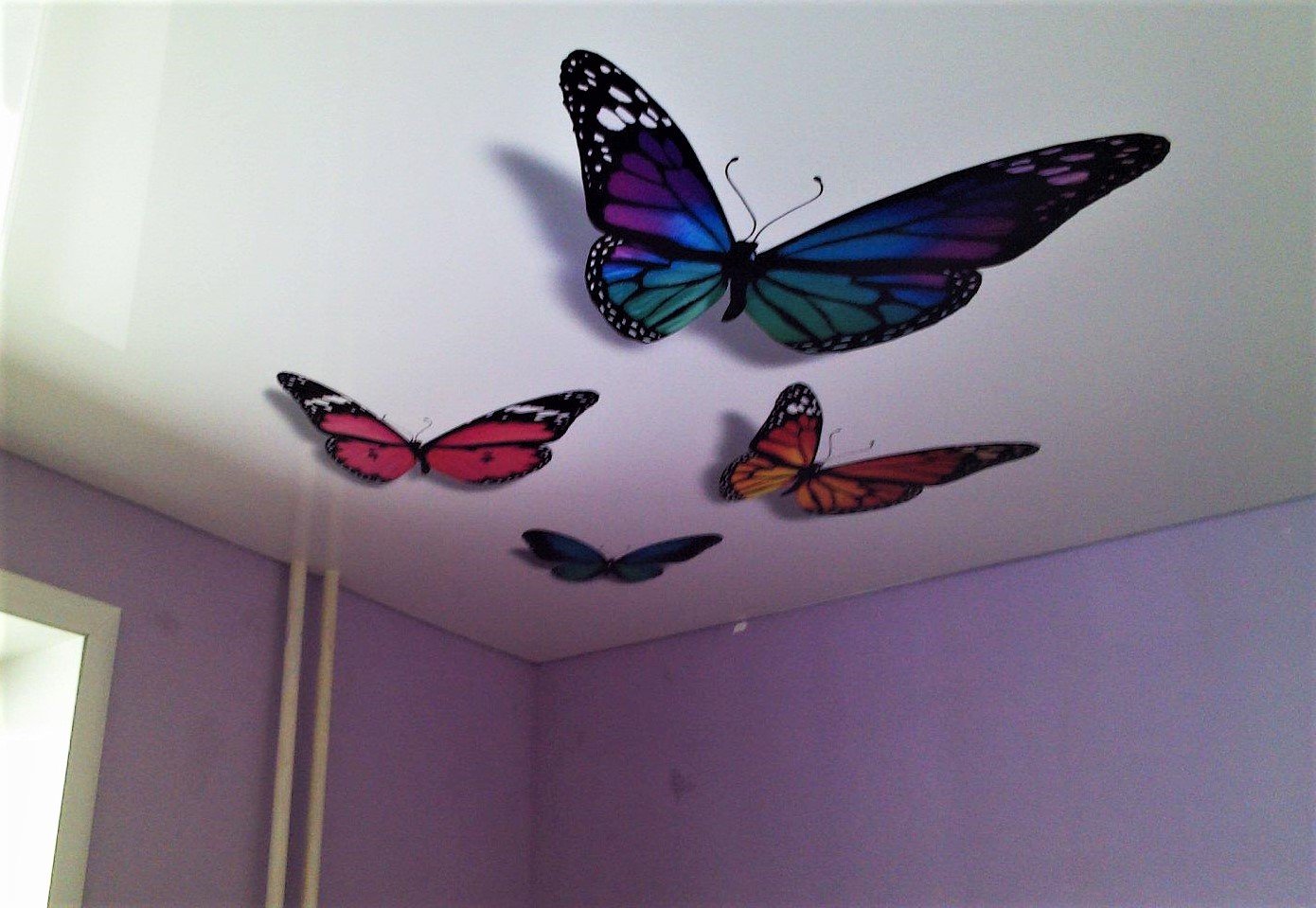 Натяжные потолки с бабочками