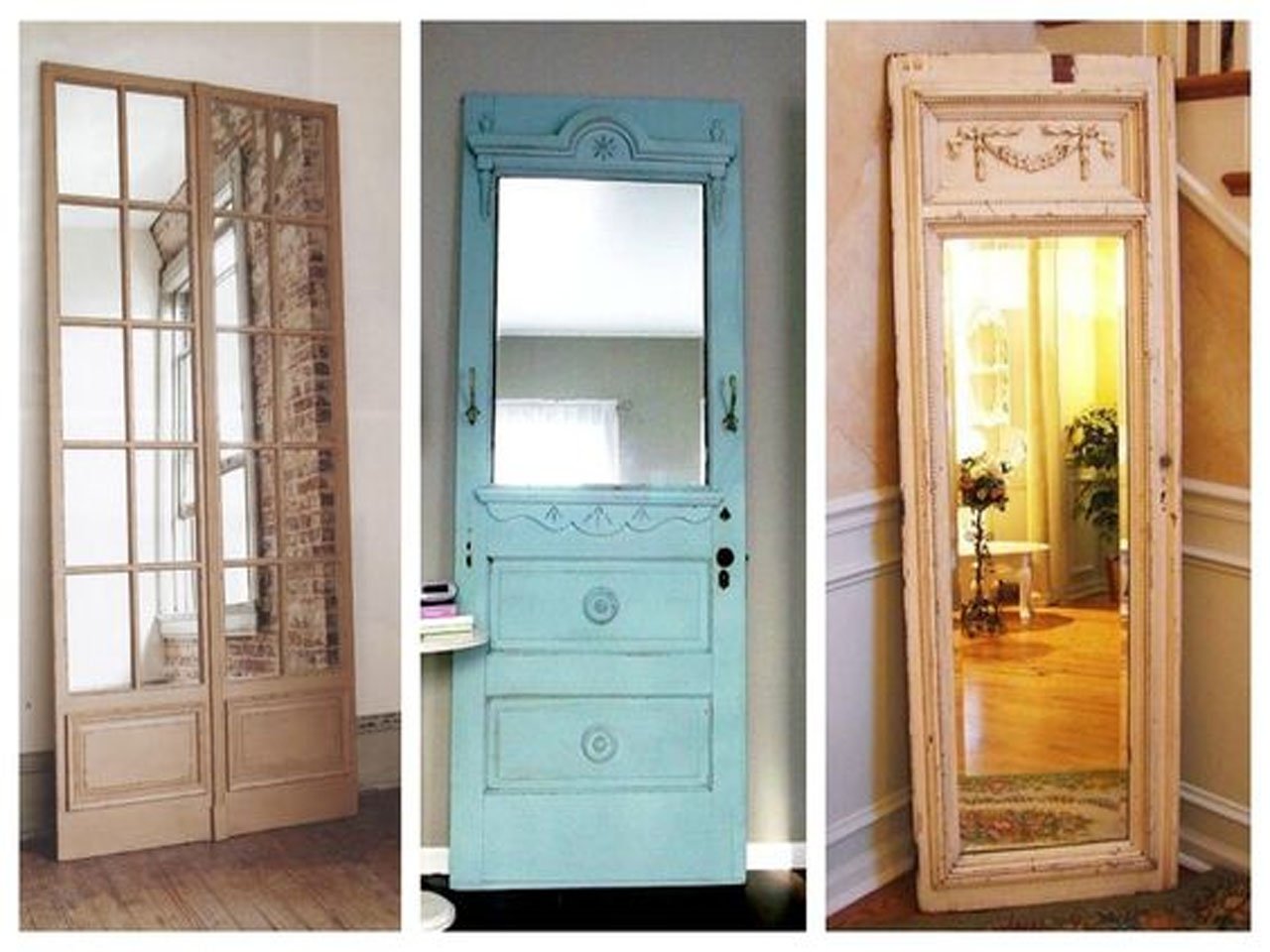 Как можно старым дверям. Декор старой двери. Декор старых межкомнатных дверей. Старый шкаф с зеркалом. Декор старой двери со стеклом.