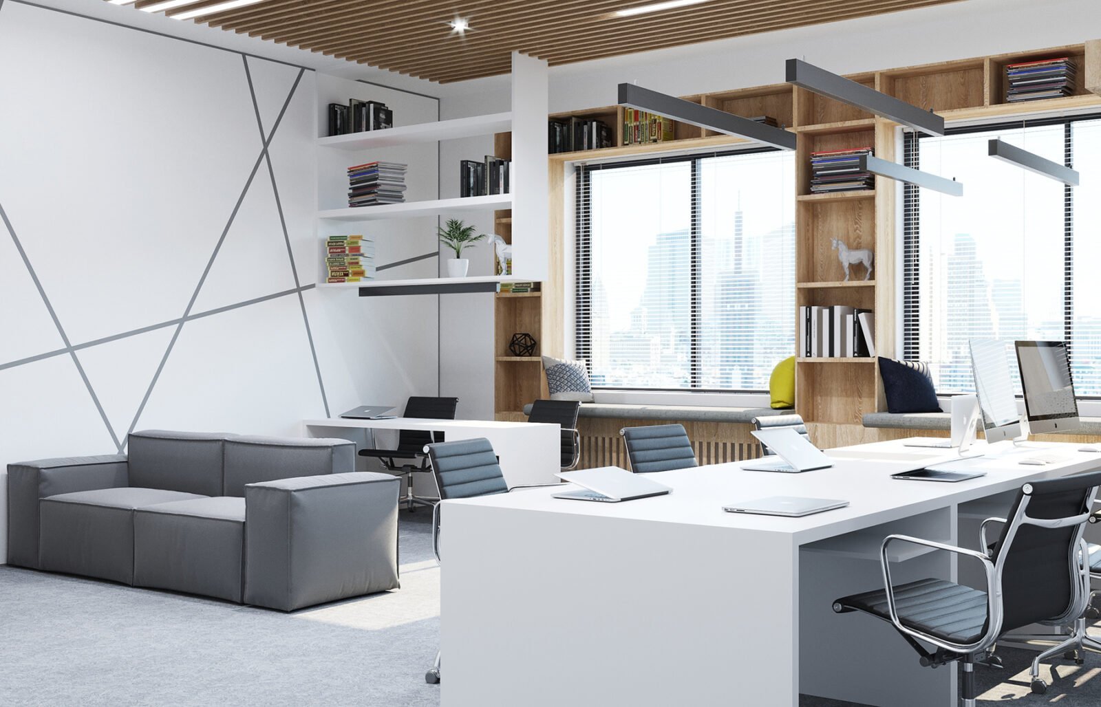 Креативный дизайн офиса с уникальными и необычными элементами