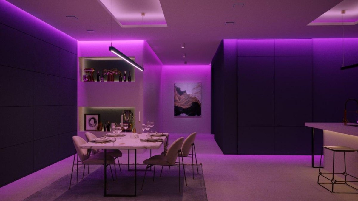 Световой потолок в интерьере