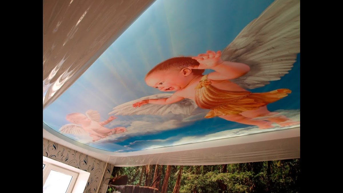 Ангелы на потолок фотопечать