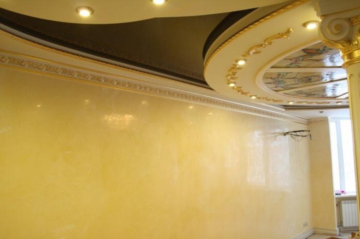 Натяжной потолок венецианская штукатурка