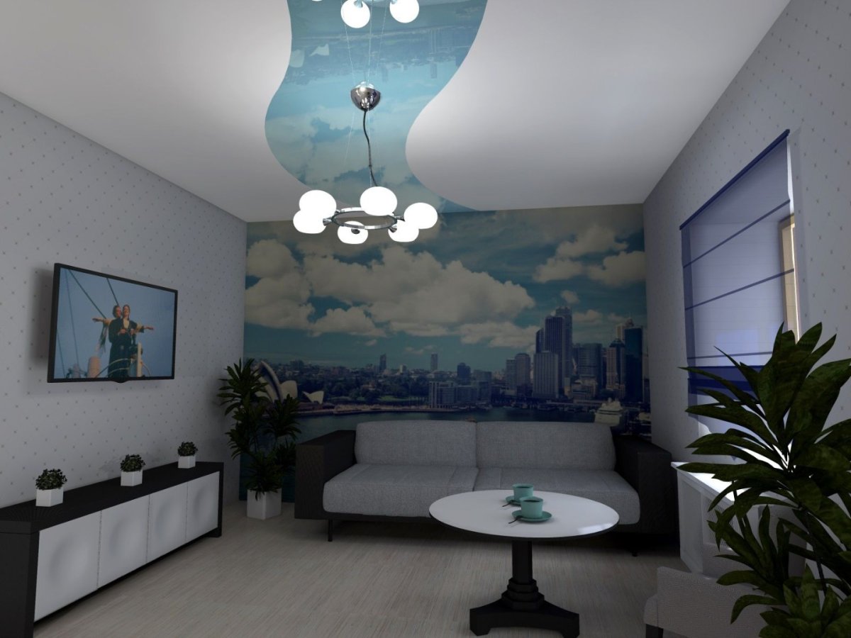 Натяжной потолок венецианская штукатурка