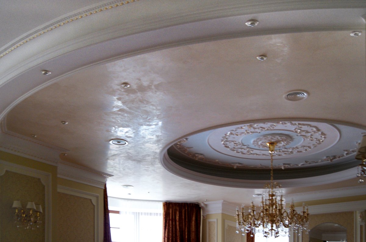 Венецианская штукатурка на потолке