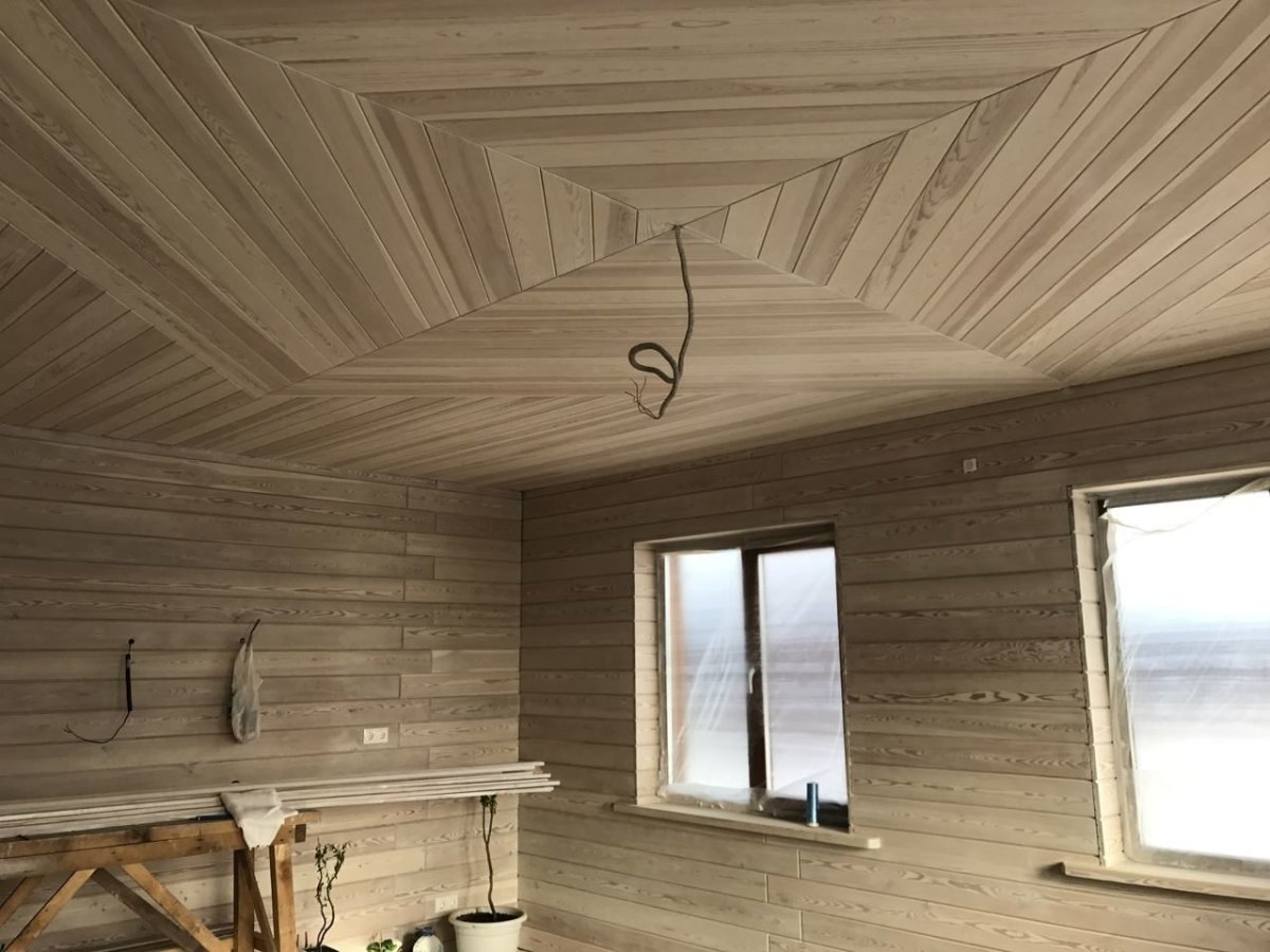 Вагонка штиль лиственница потолок