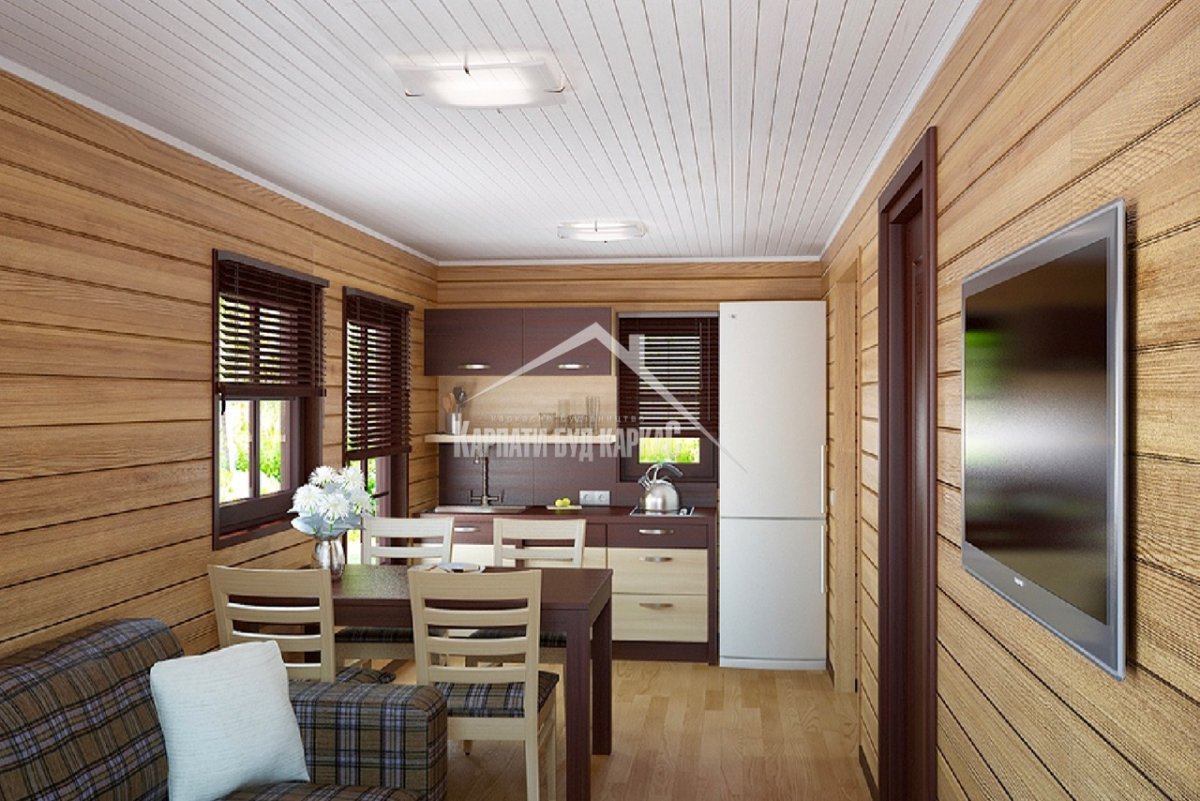 Крашеная вагонка на даче