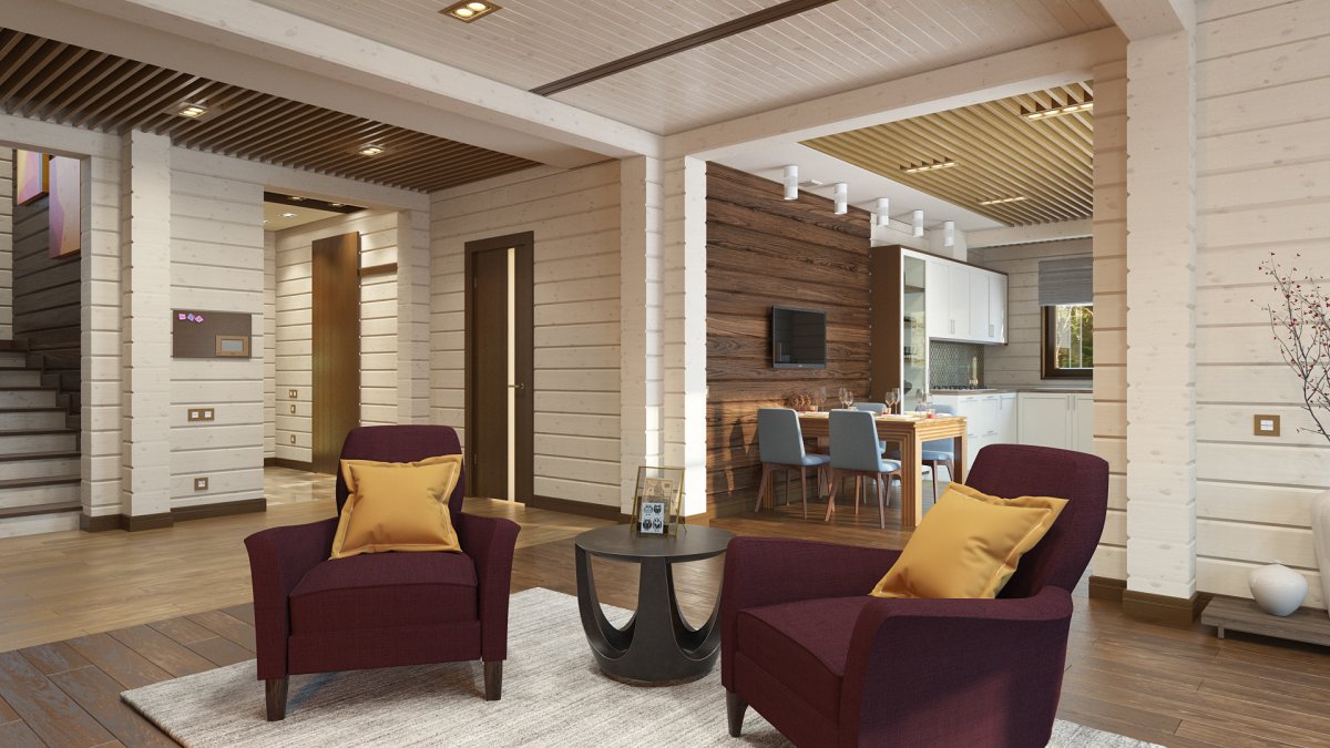 Дома из клееного бруса в стиле Прованс