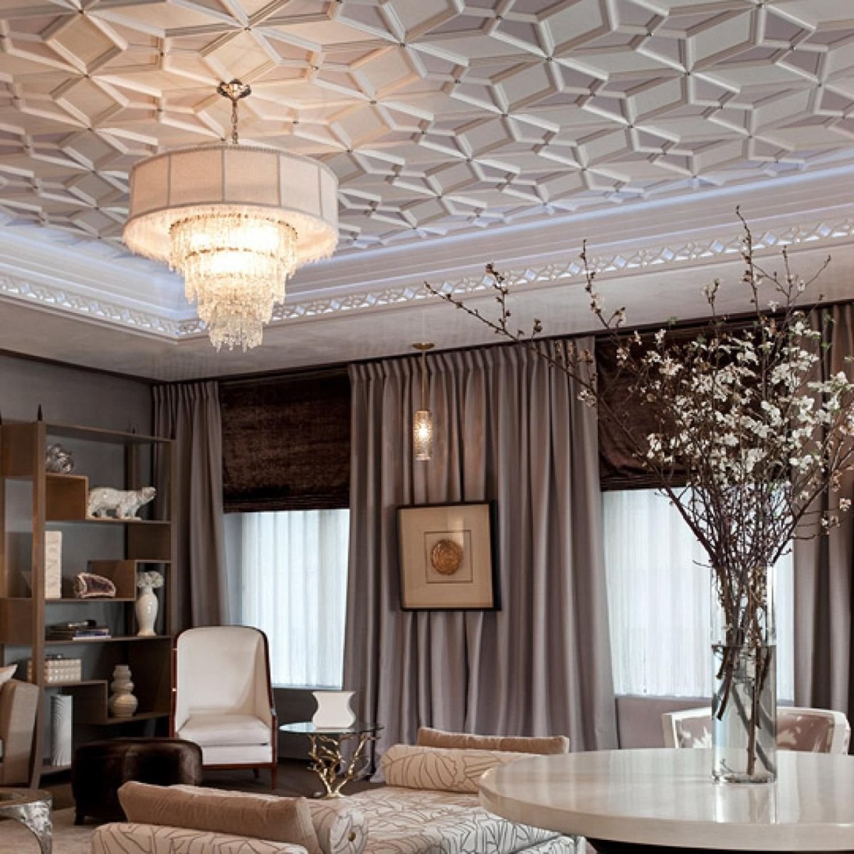 Фреска на потолке в интерьере