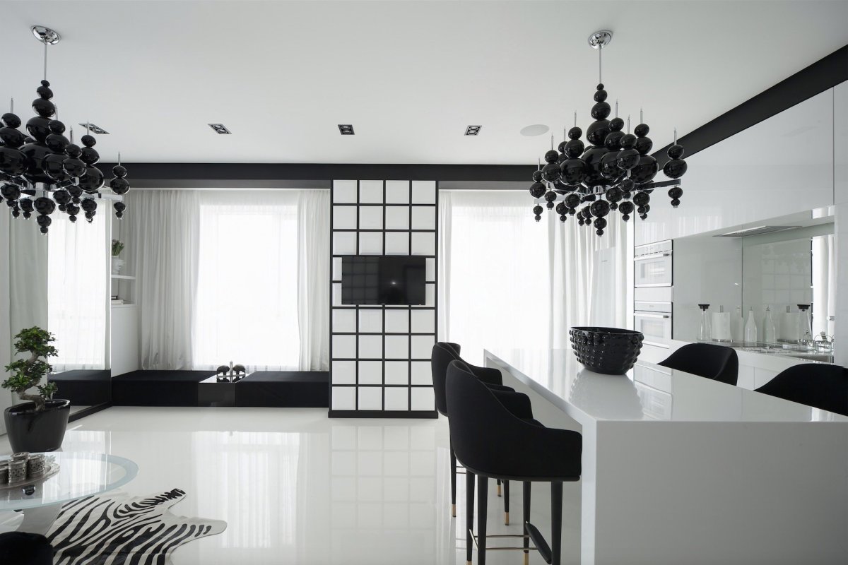 Спальня в темных тонах