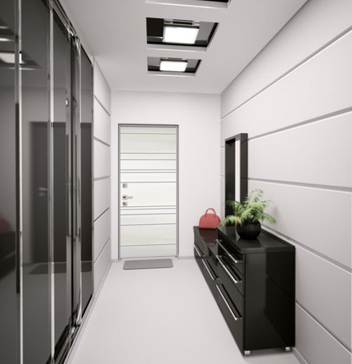 Темный потолок и стены