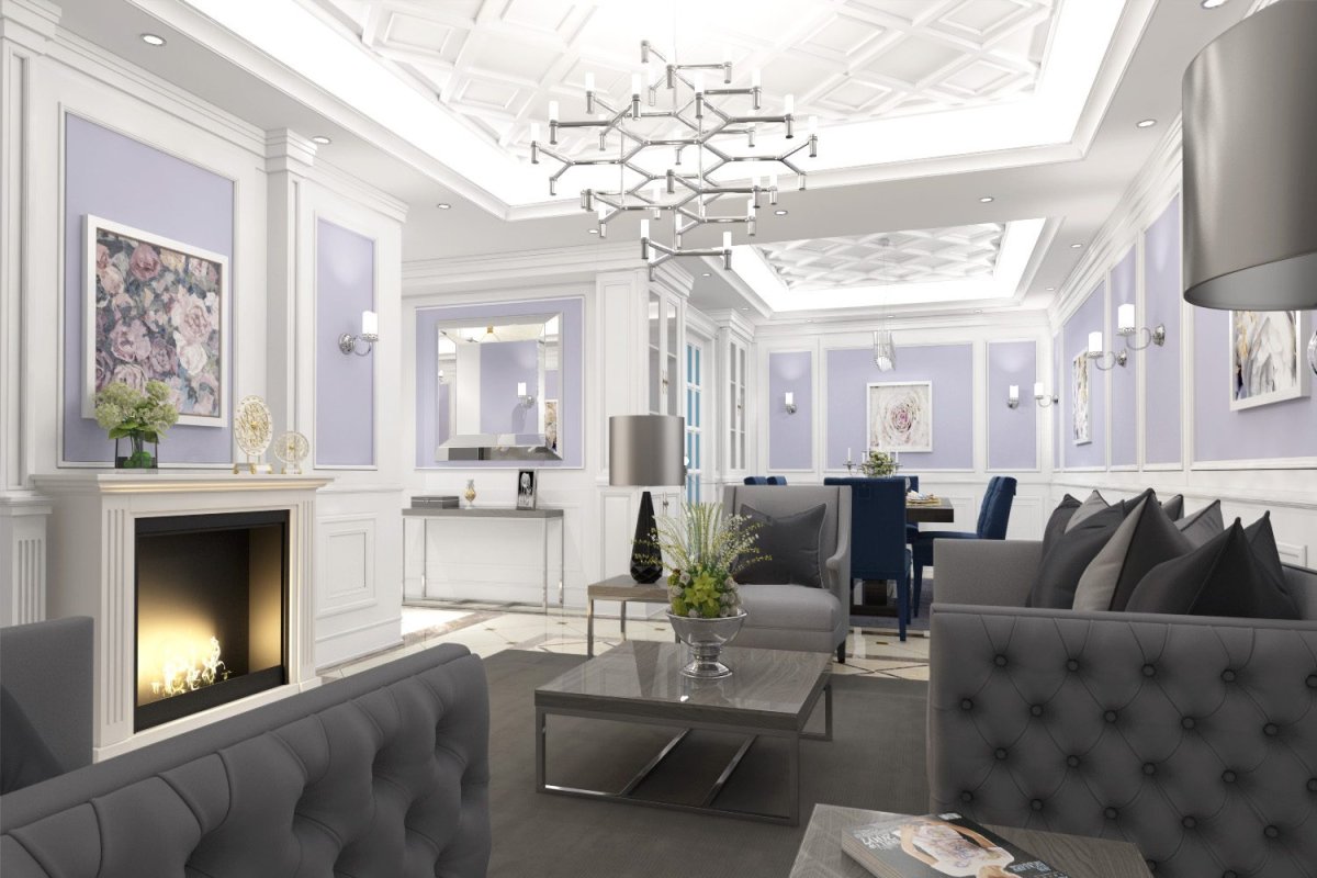 Кессонный потолок арт деко