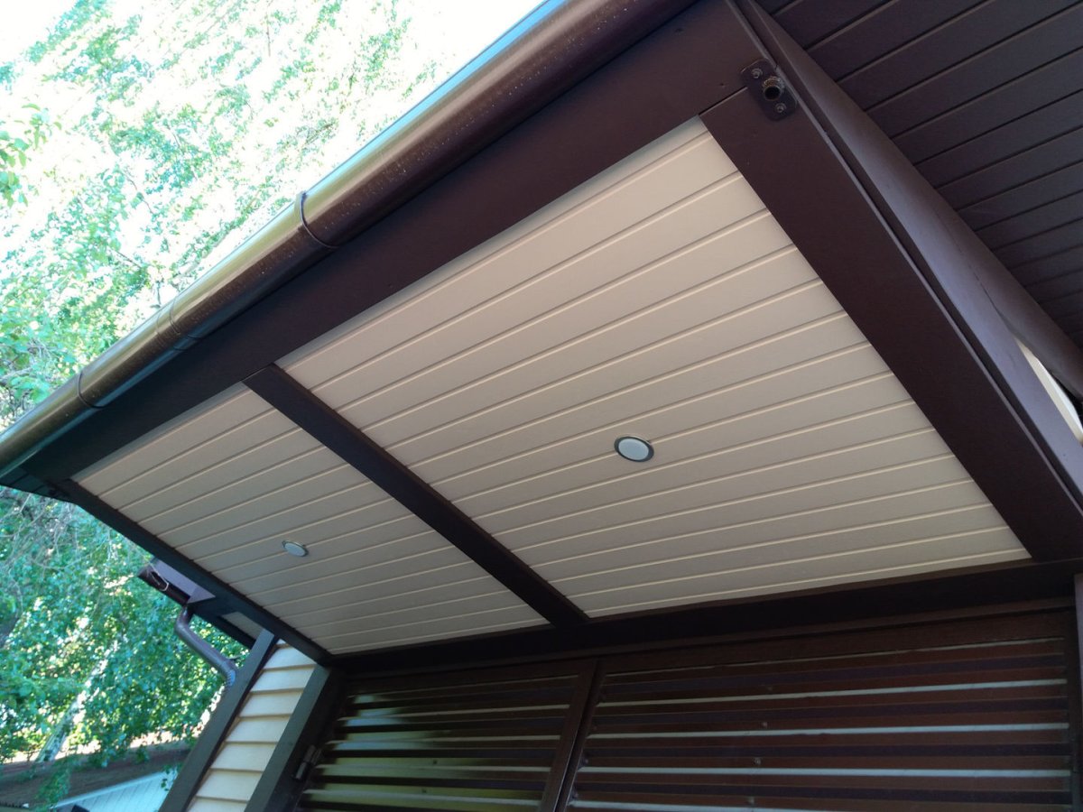 Подшива евробрус софит RAL 8017