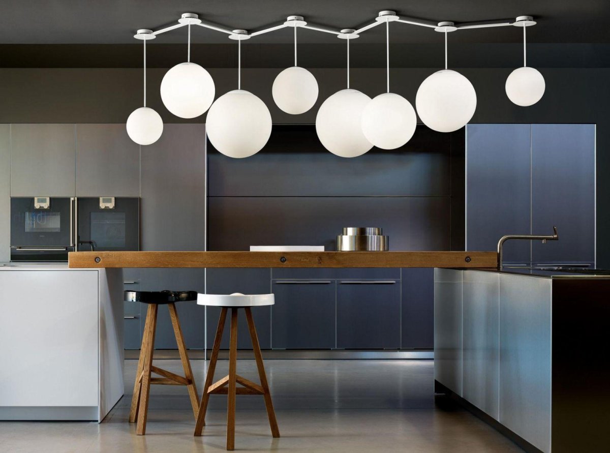 Бирюзовая люстра для кухни