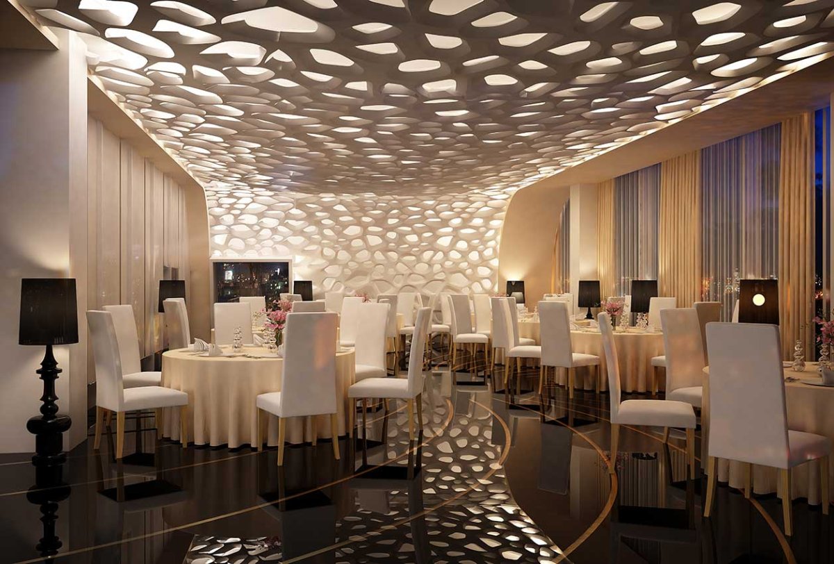 Потолок в ресторане