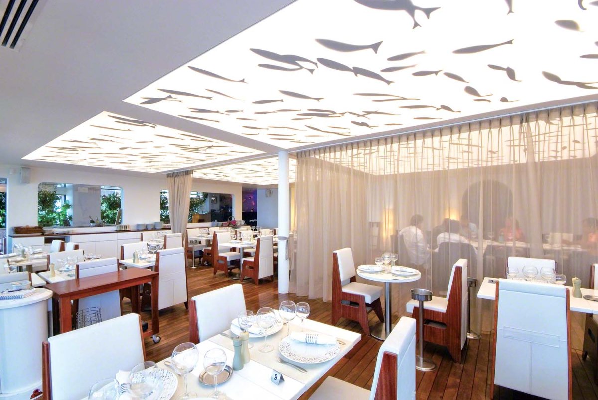 Спортивный интерьер ресторана