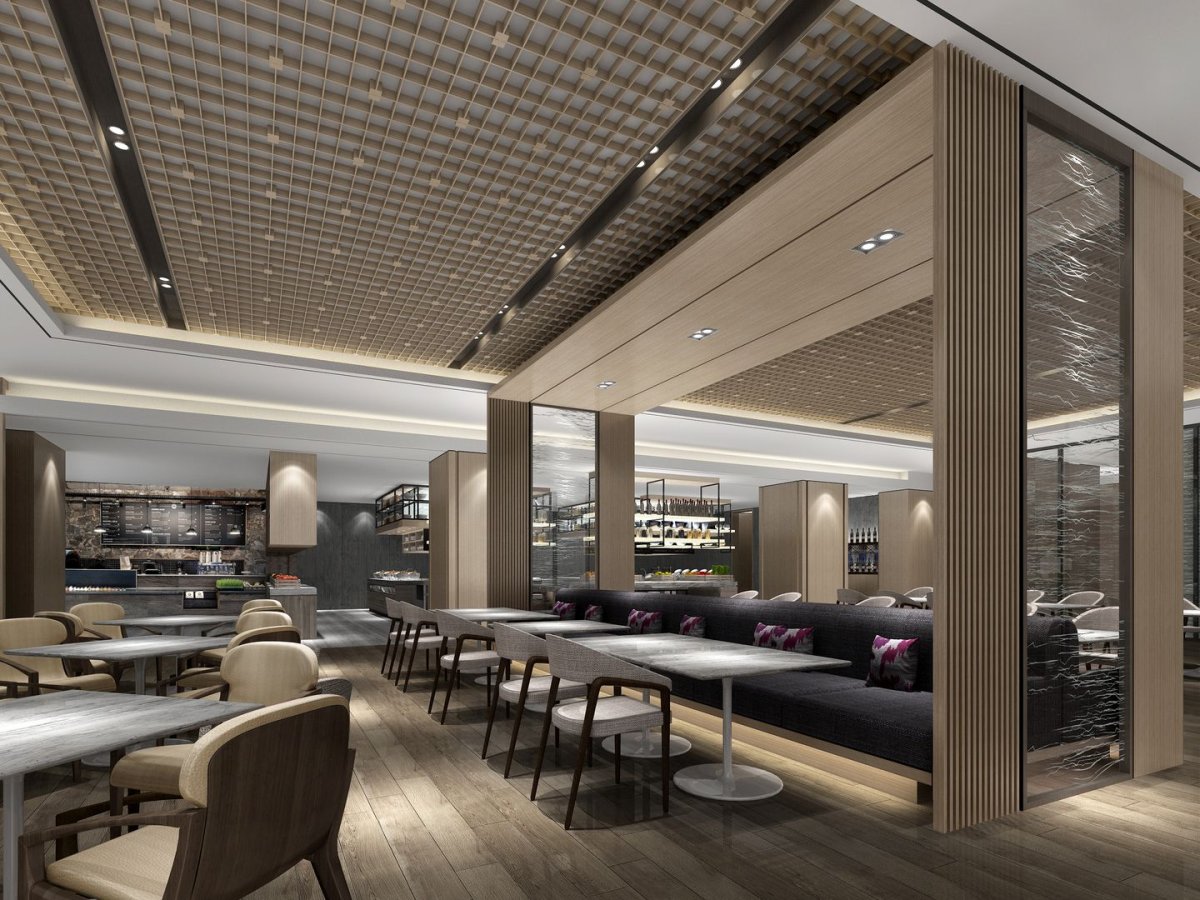 Потолок в ресторане