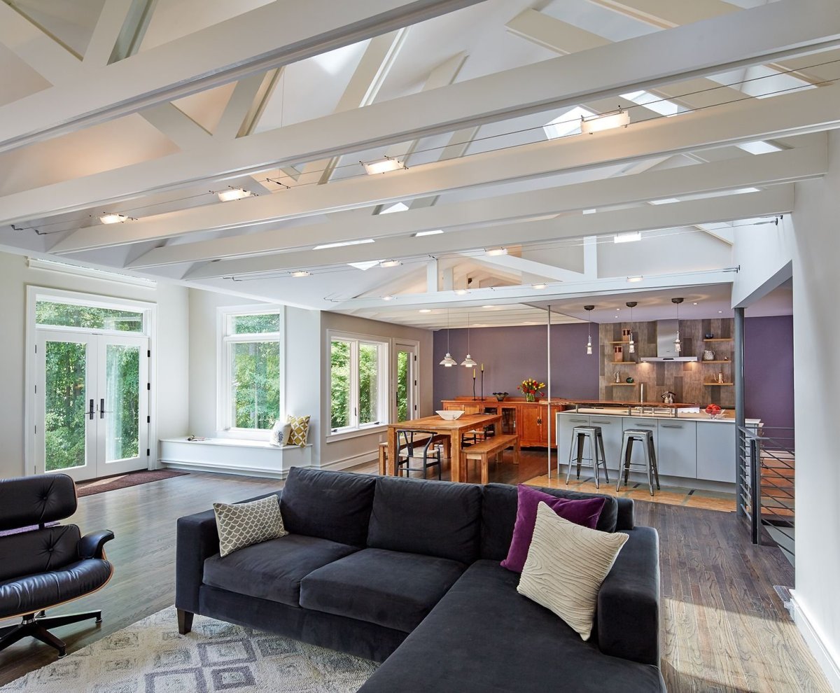 Потолок по стропилам