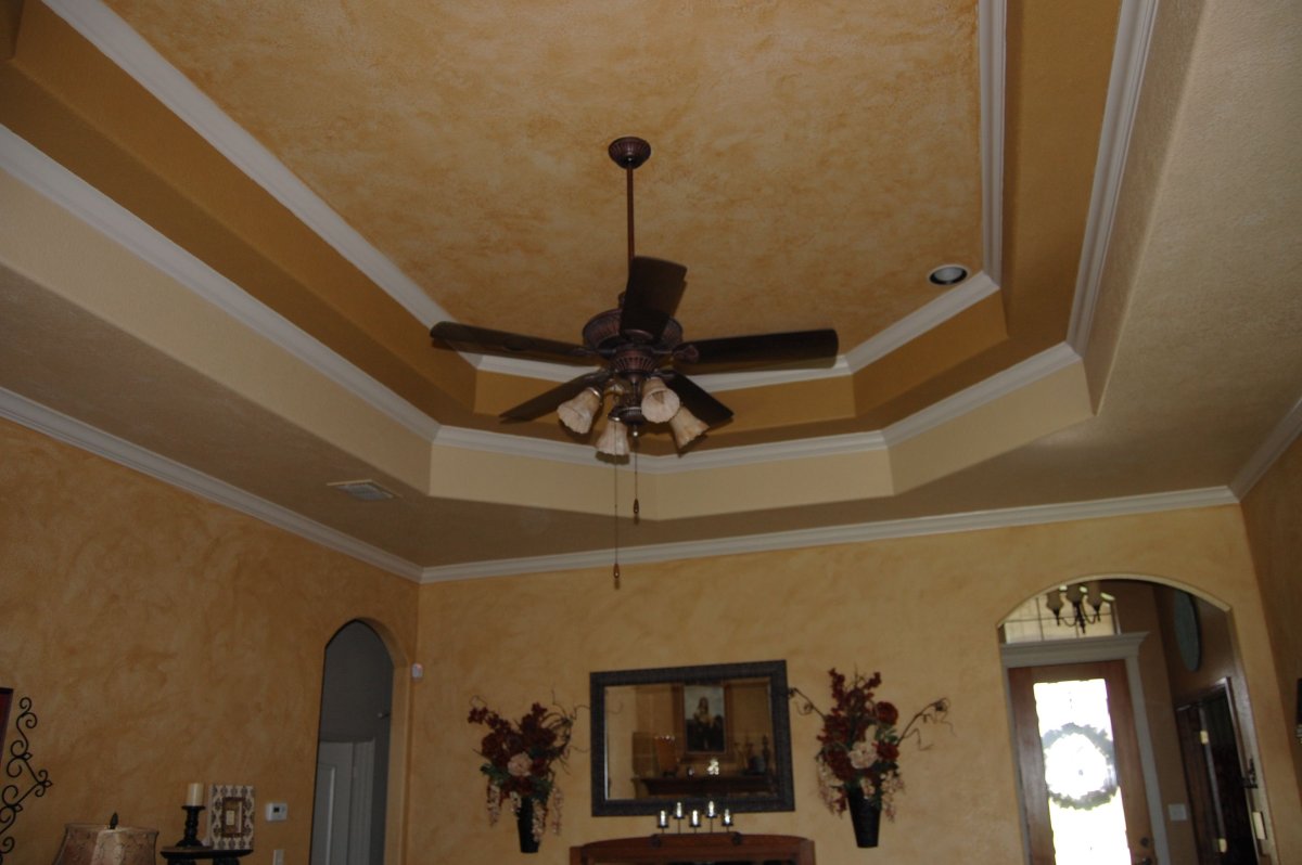 Фигурные потолки из ДВП