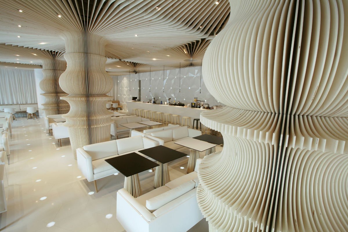 Необычный дизайн кафе