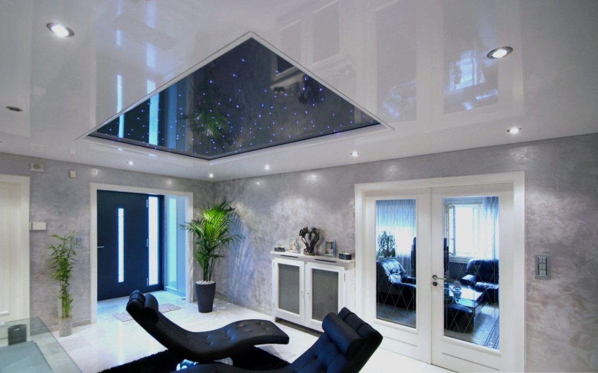 Необычный потолок в ванной