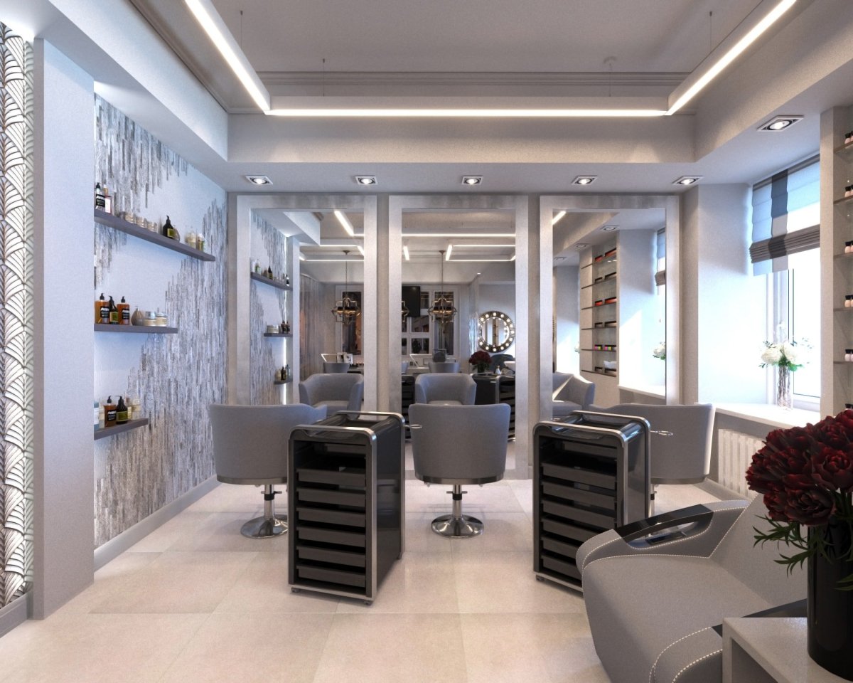 Интерьер маленькой парикмахерской