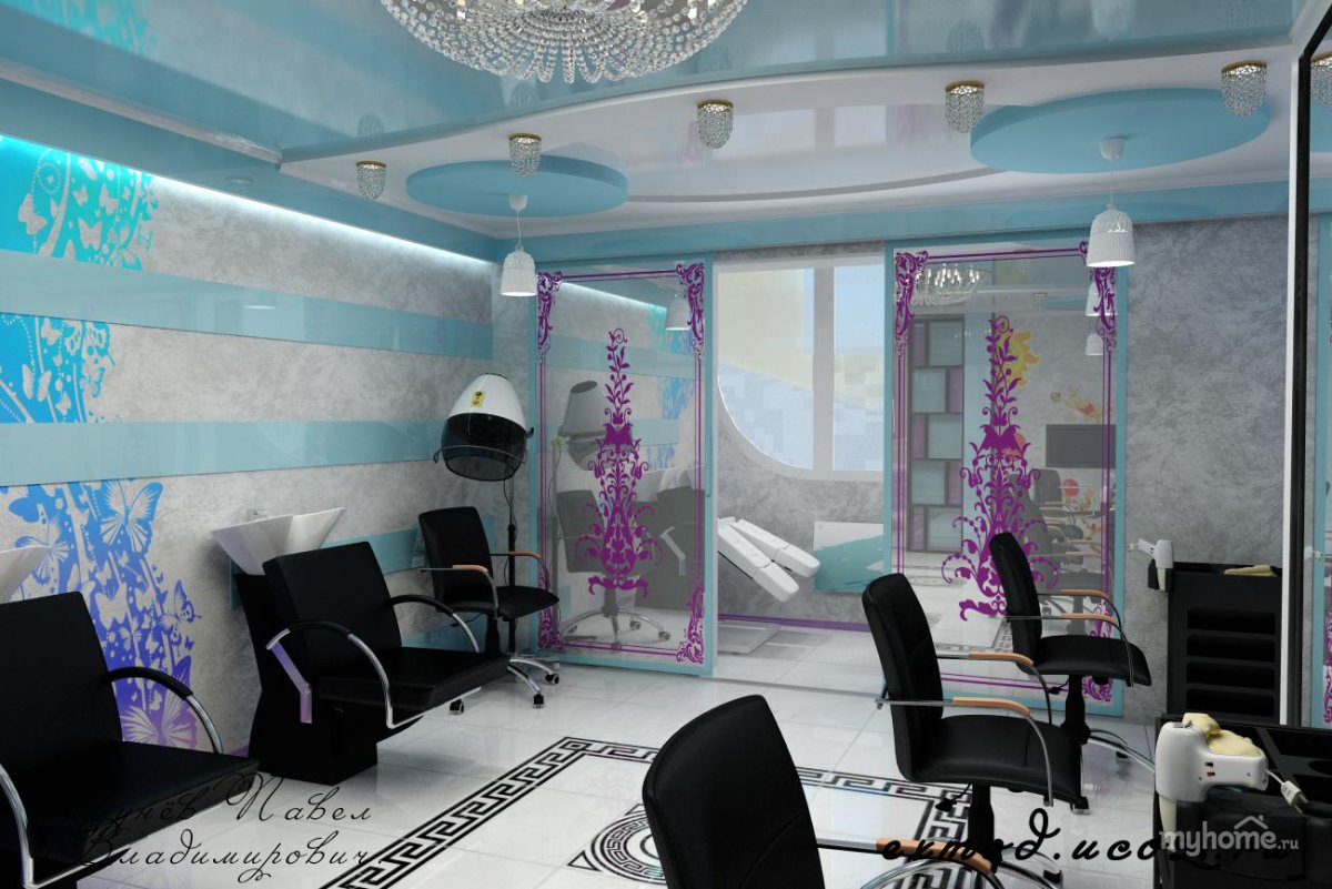 Стильный интерьер парикмахерской