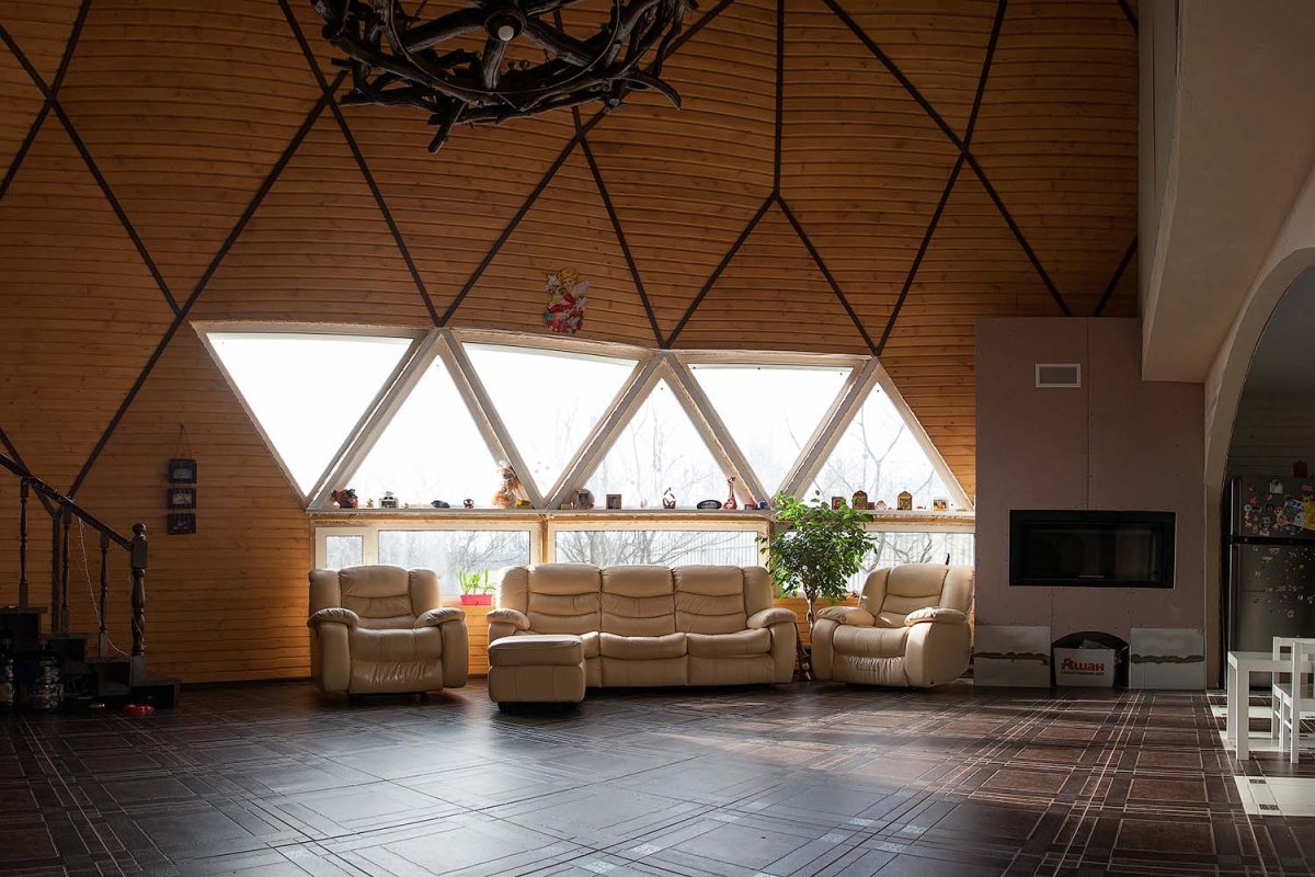 Натяжной потолок куполом