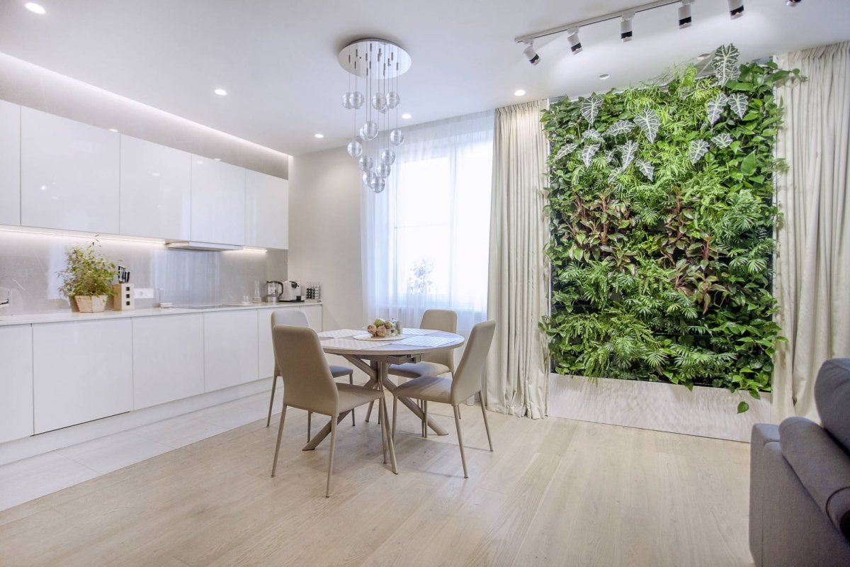 Экостиль в интерьере гостиной