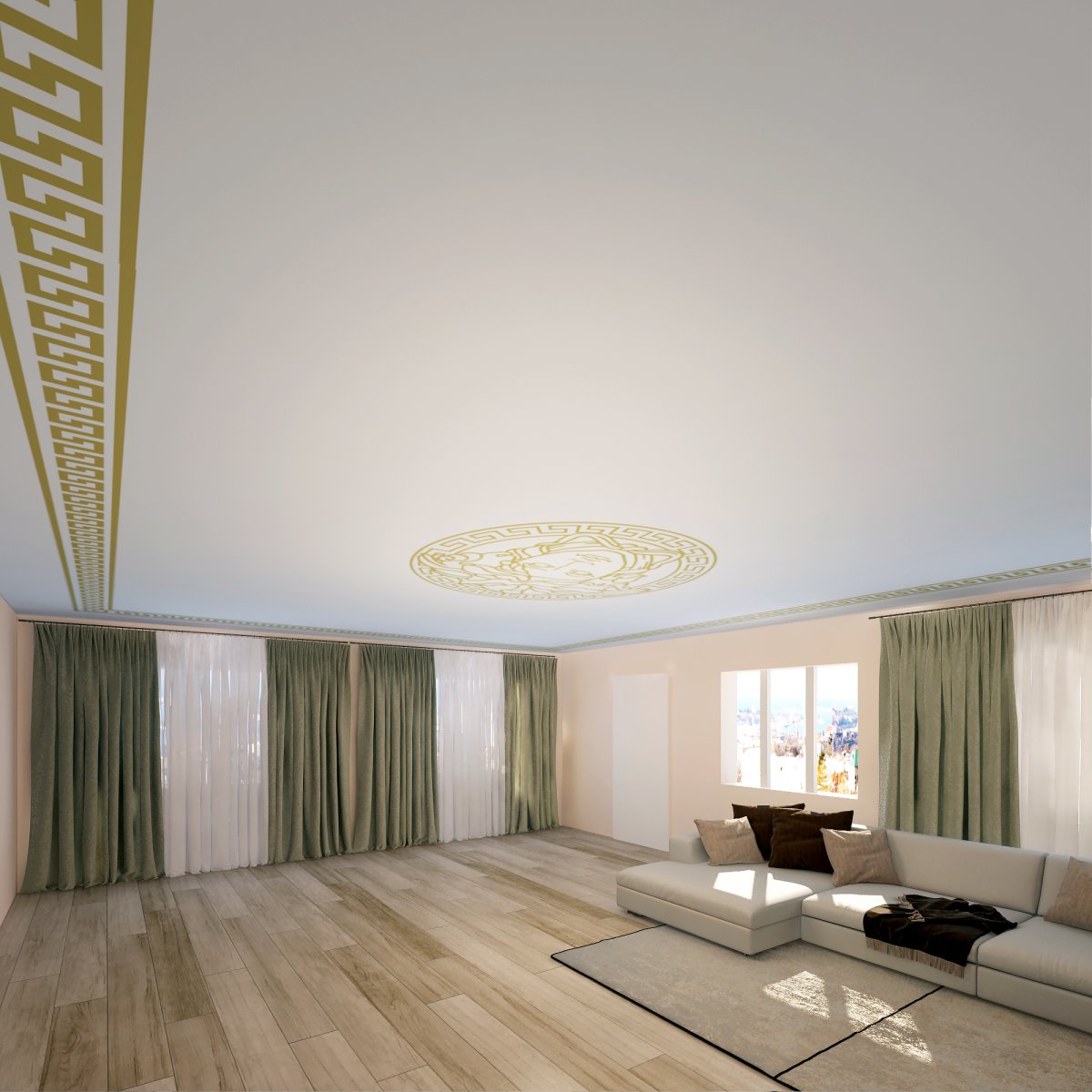 Натяжные потолки версачи