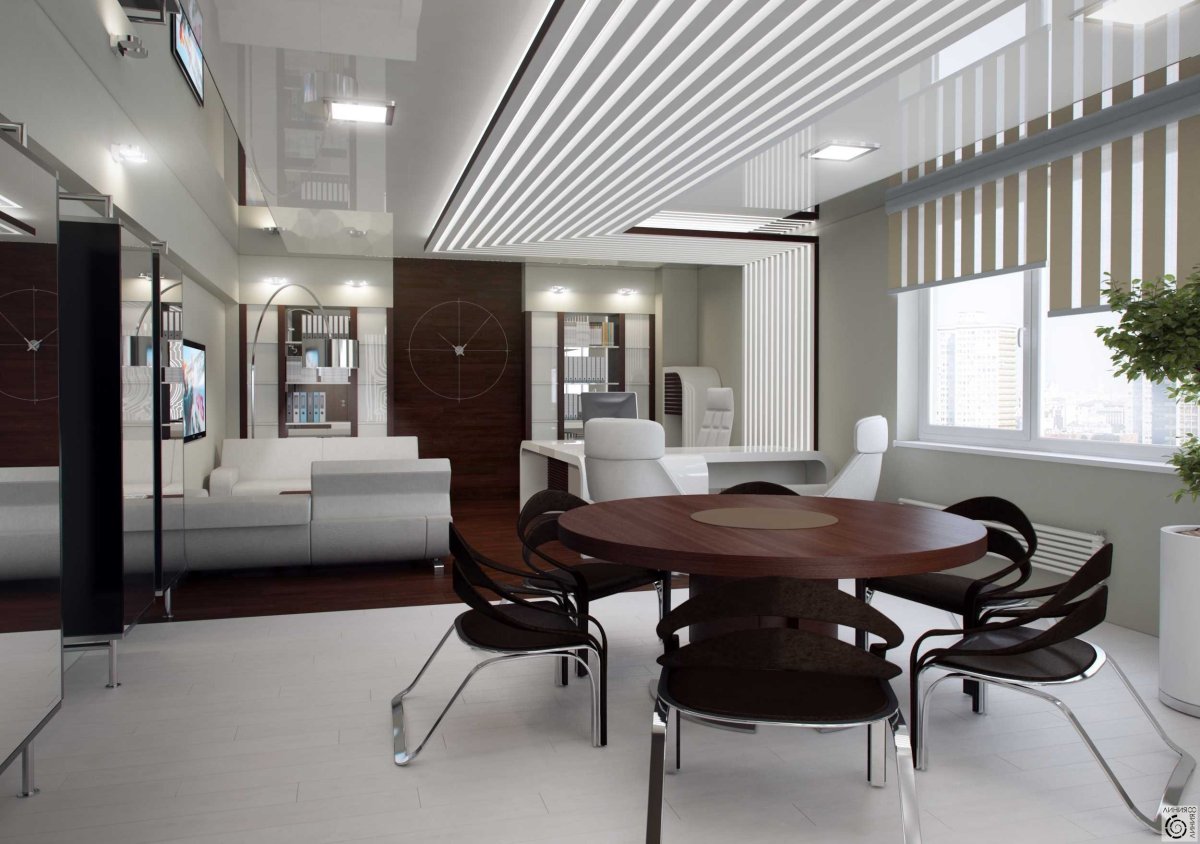 Бежевые потолки офисные