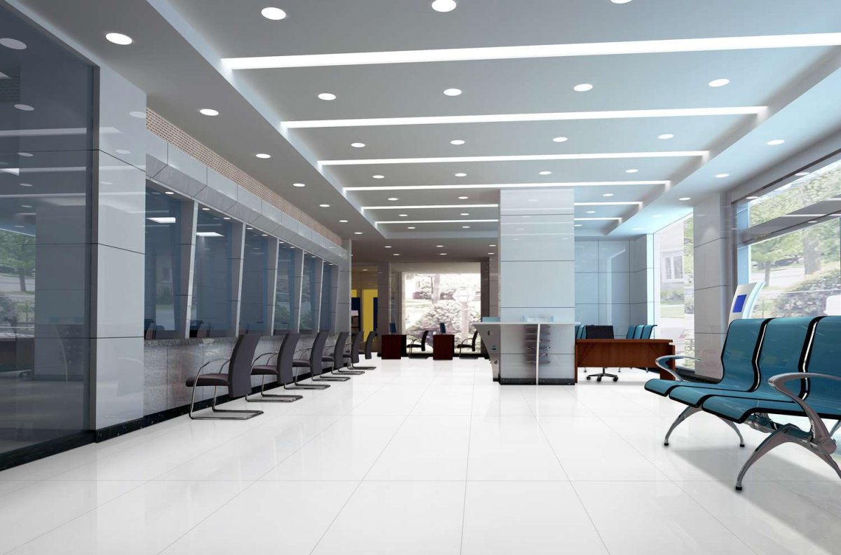 Натяжной потолок в офисе